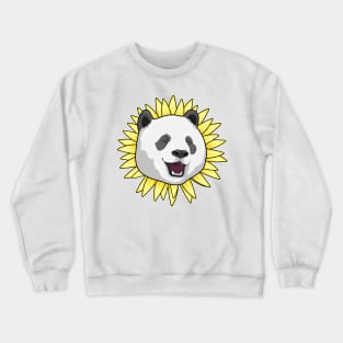 Panda with Sunflower Crewneck Sweatshirt